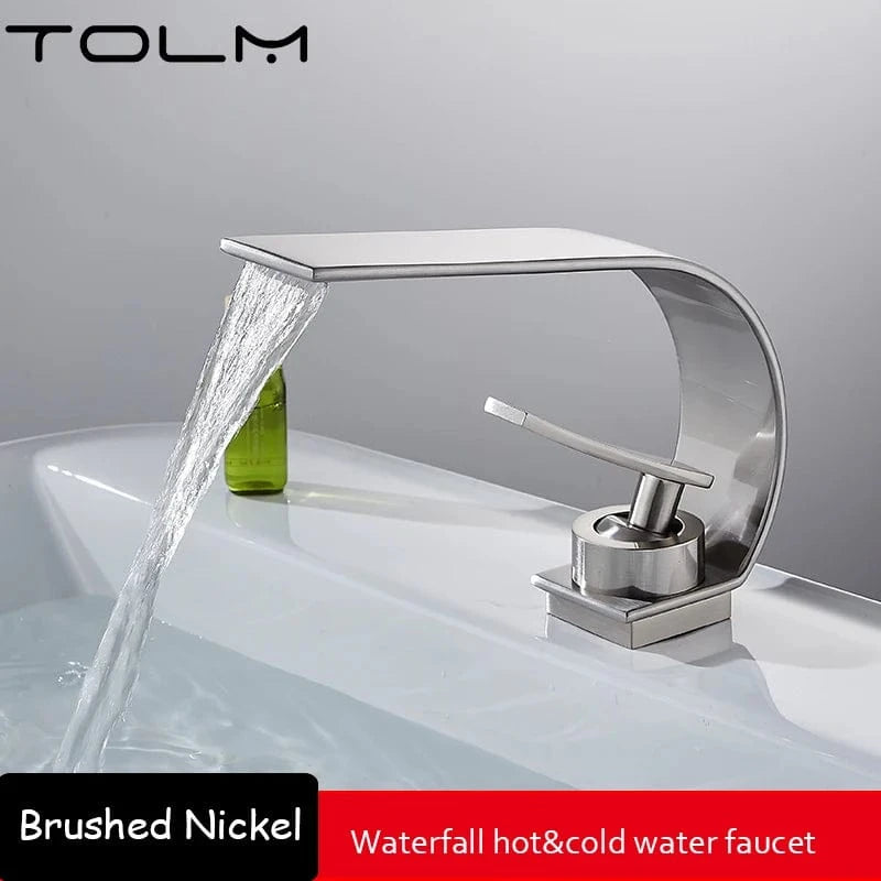 Mitigeo Brushed Nickel Robinet Cascade Lavabo