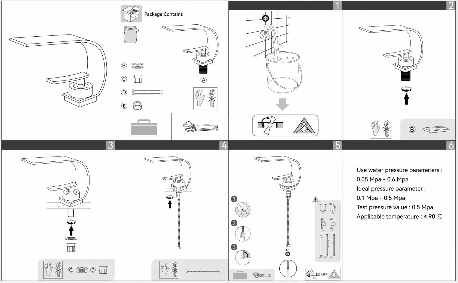 Mitigeo Robinet Cascade Lavabo