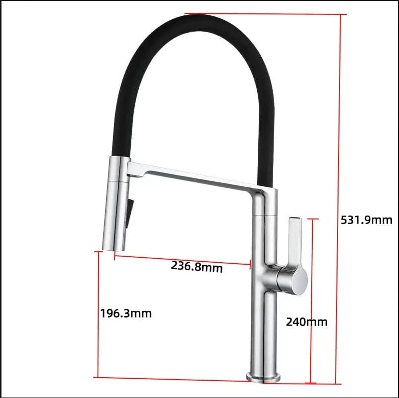 Mitigeo Chrome Poli Robinet Cuisine Mitigeur avec Douchette