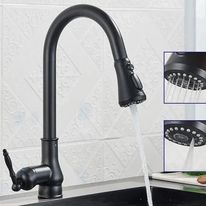 Mitigeo Black B Robinet Cuisine Vintage Douchette