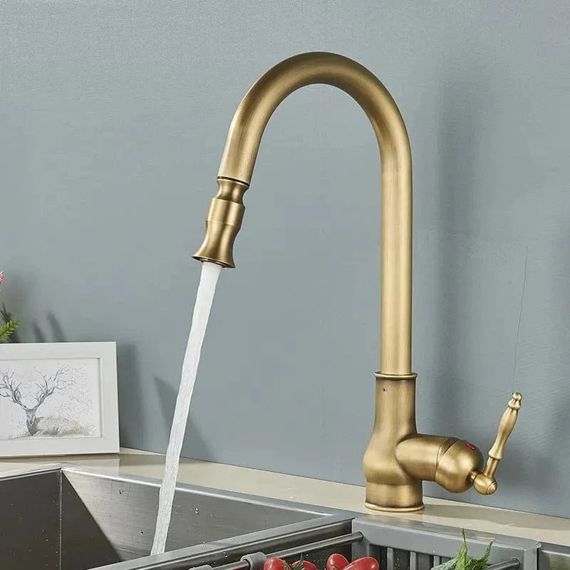 Mitigeo Antique Brass A Robinet Cuisine Vintage Douchette