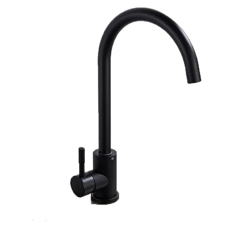 Mitigeo Noir Mat A Robinet de Cuisine Noir