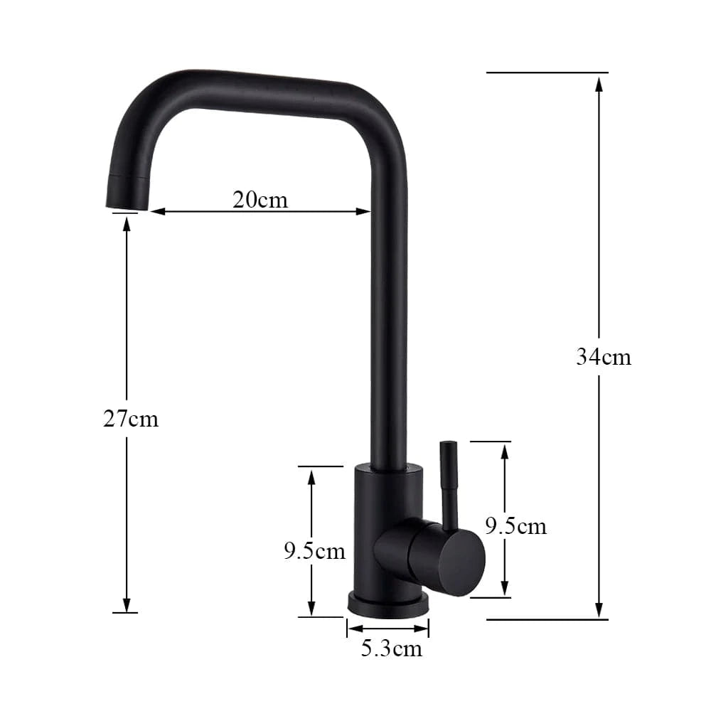 Mitigeo Robinet de Cuisine Noir
