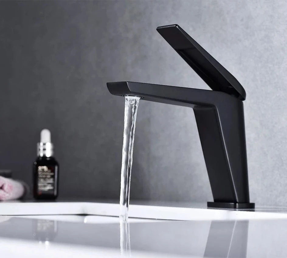 Robinet de Lavabo Noir Mitigeo