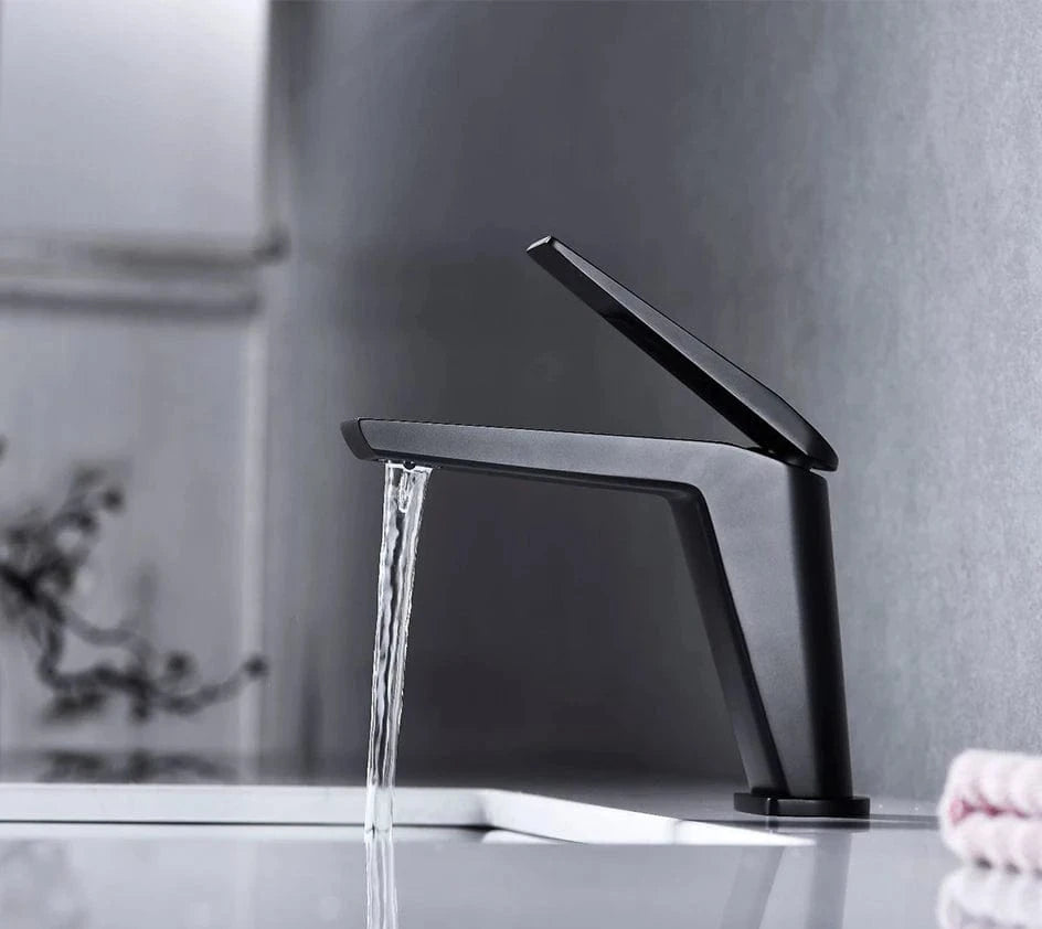 Robinet de Lavabo Noir Mitigeo