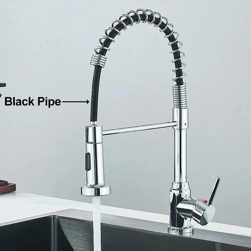 Mitigeo Chrome Noir Robinet Douchette