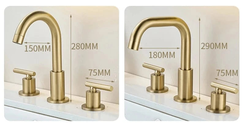 Mitigeo Robinet Lavabo 3 Trous