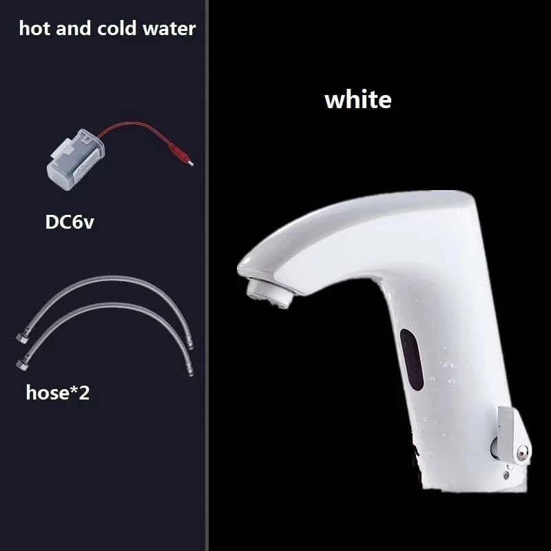 Mitigeo Blanc DC60v Robinet Lavabo Automatique