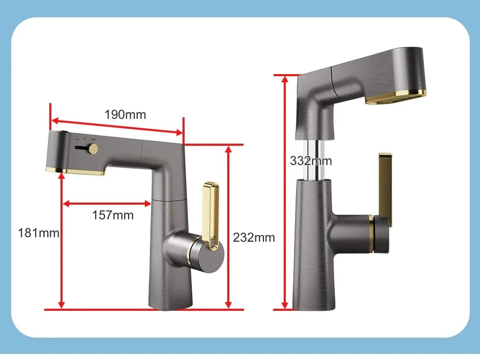 Mitigeo Robinet Lavabo avec Douchette