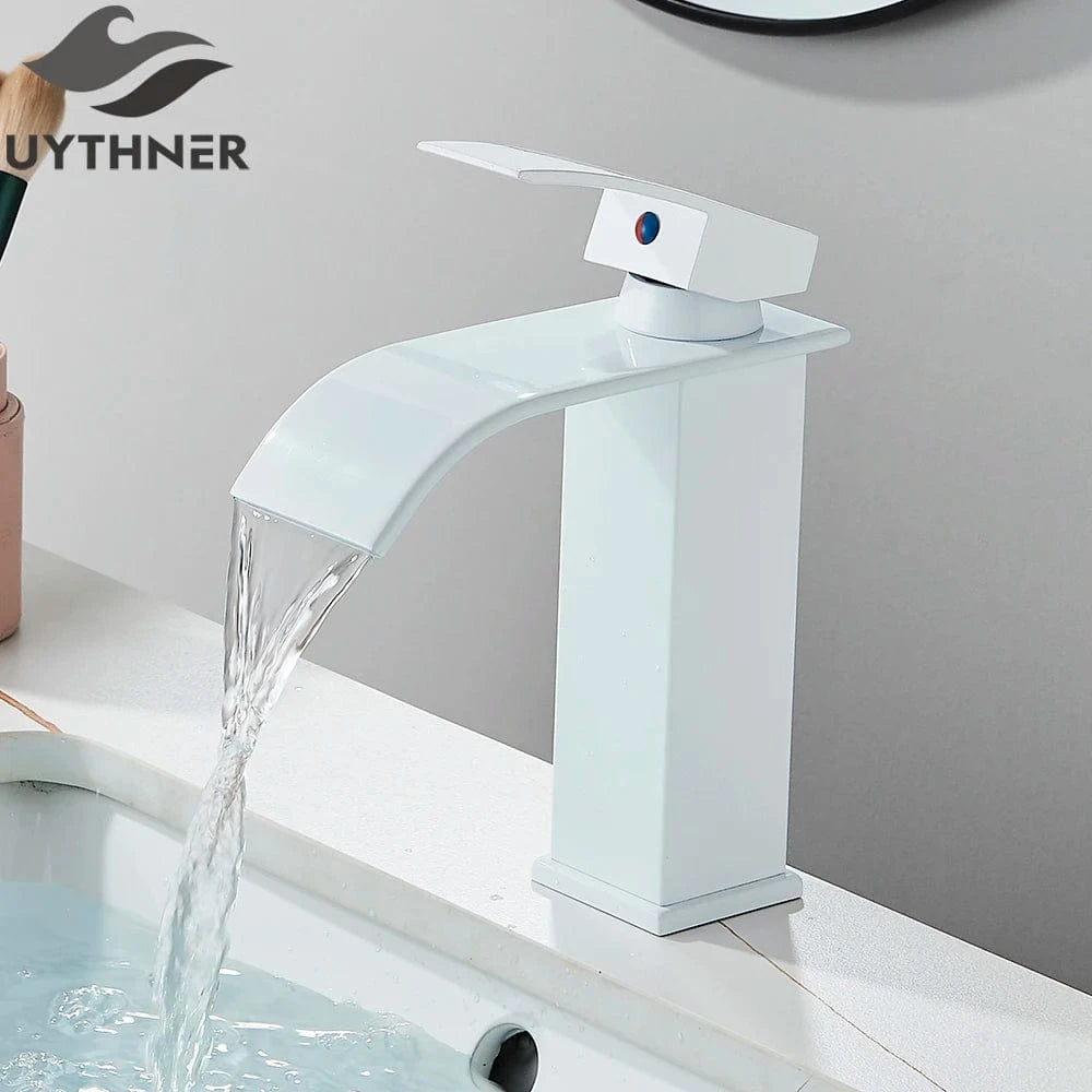 Mitigeo Blanc - Lavabo Robinet Lavabo Cascade