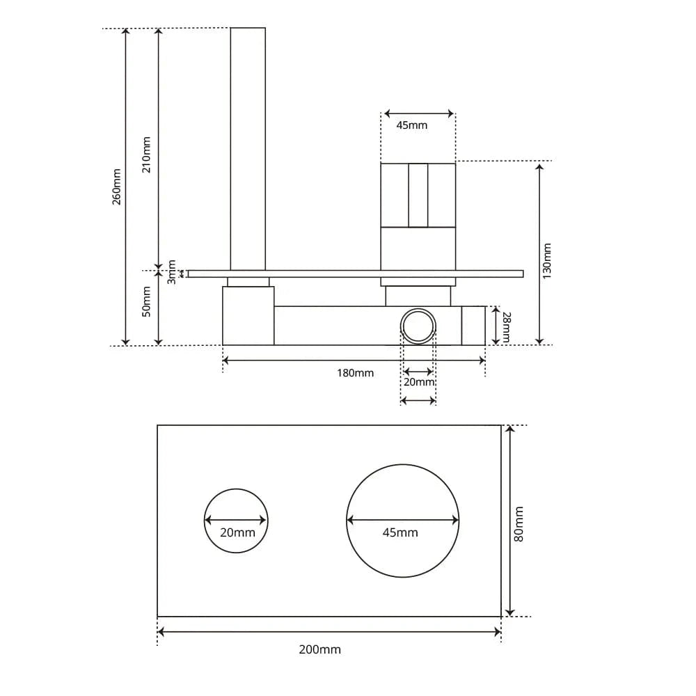 Mitigeo Robinet Lavabo Encastrable