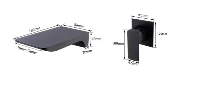 Mitigeo Robinet Lavabo Encastrable Noir