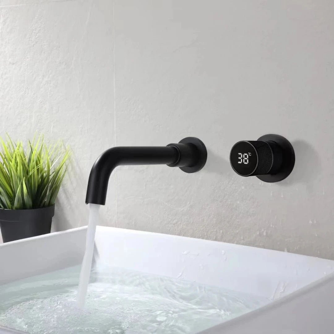 Mitigeo Noir Robinet Lavabo Encastrable Thermostatique