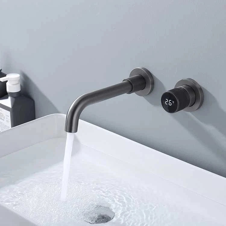 Mitigeo Gris Métallisé Robinet Lavabo Encastrable Thermostatique