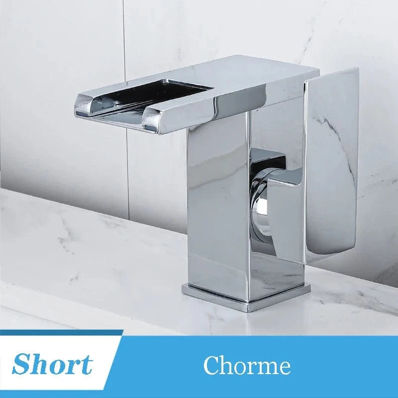 Mitigeo Chrome - Lavabo Robinet Lavabo Haut Moderne