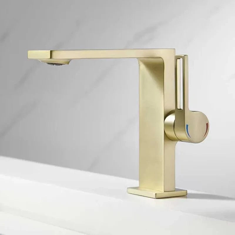 Mitigeo Or Brossé Robinet Lavabo Mitigeur