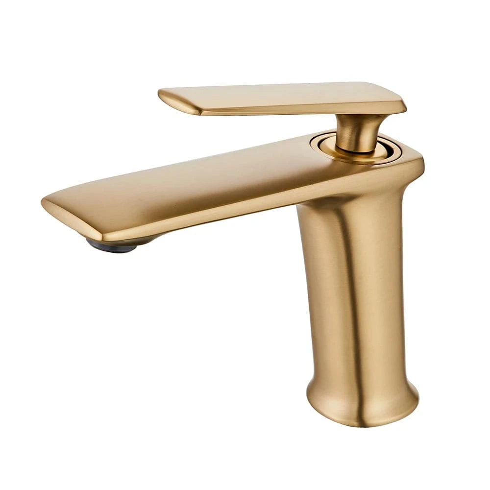 Mitigeo Or Brossé - Lavabo Robinet Lavabo Noir Mat