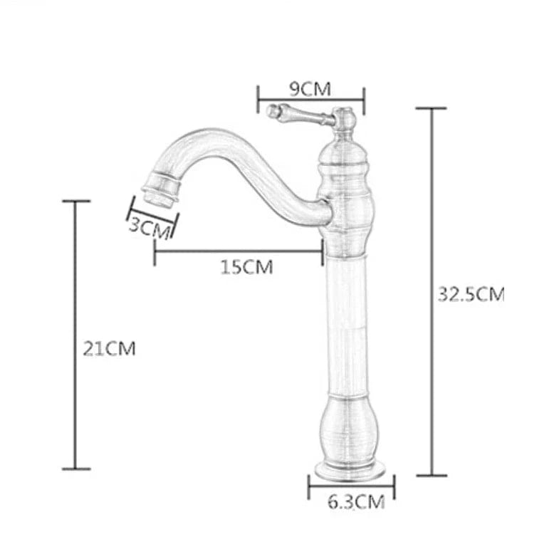 Mitigeo Robinet Lavabo Retro