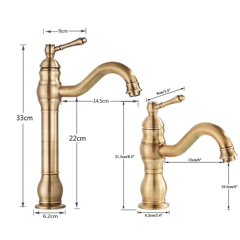 Mitigeo Robinet Lavabo Retro