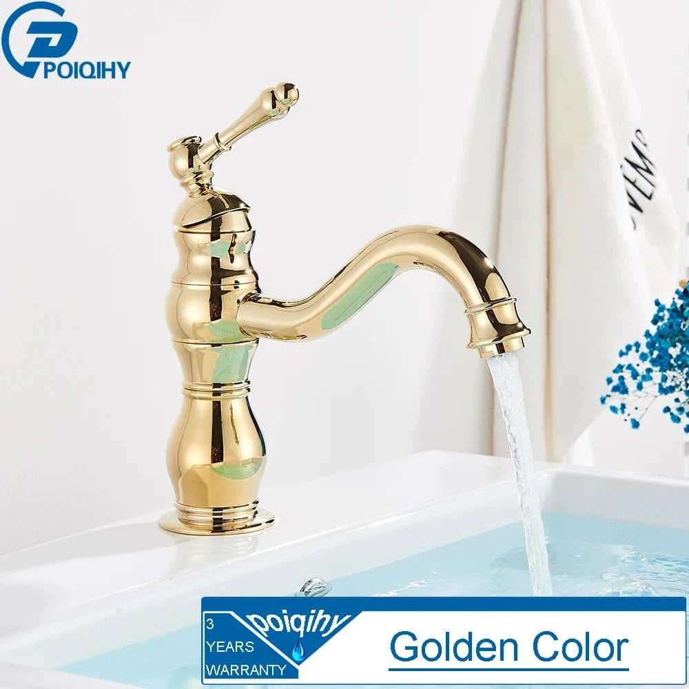 Mitigeo Or - Lavabo Robinet Lavabo Retro