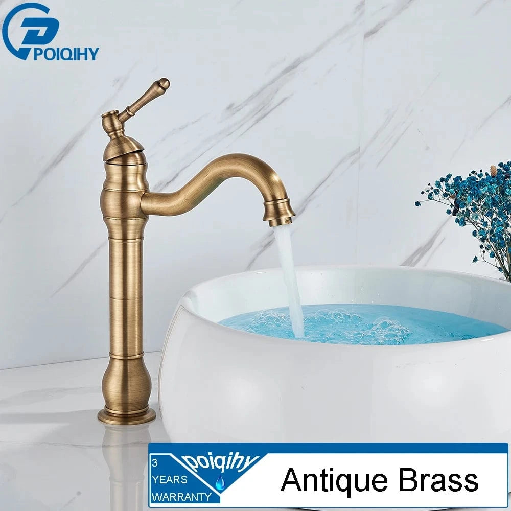 Mitigeo Antique Brass High - Vasque Robinet Lavabo Retro