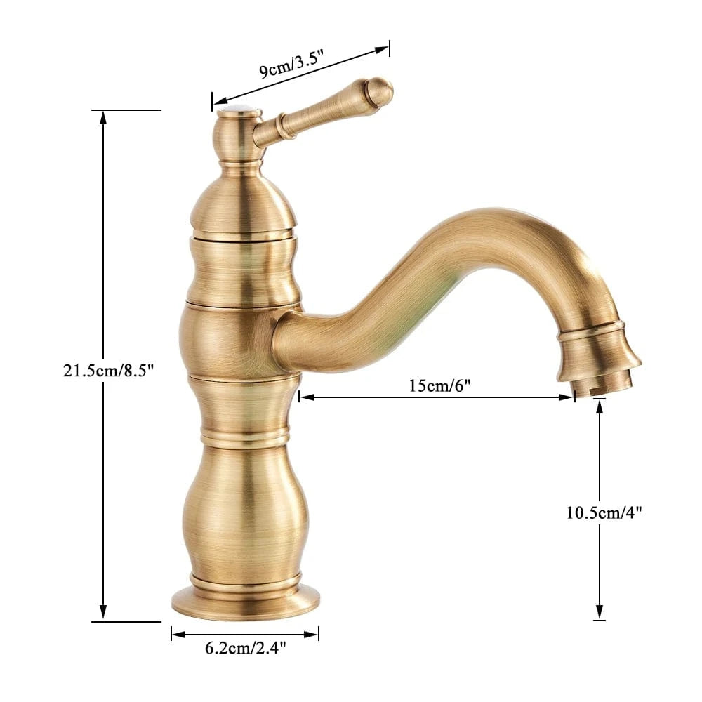 Mitigeo Robinet Lavabo Retro