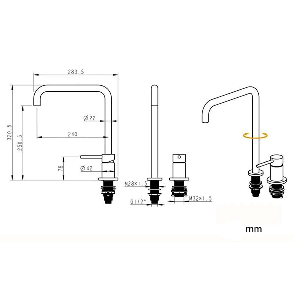 Mitigeo Robinet Mitigeur de Cuisine