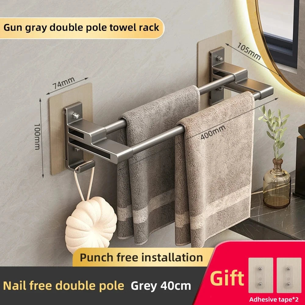 Mitigeo Gris 40 cm Salle de Bain Porte Serviette