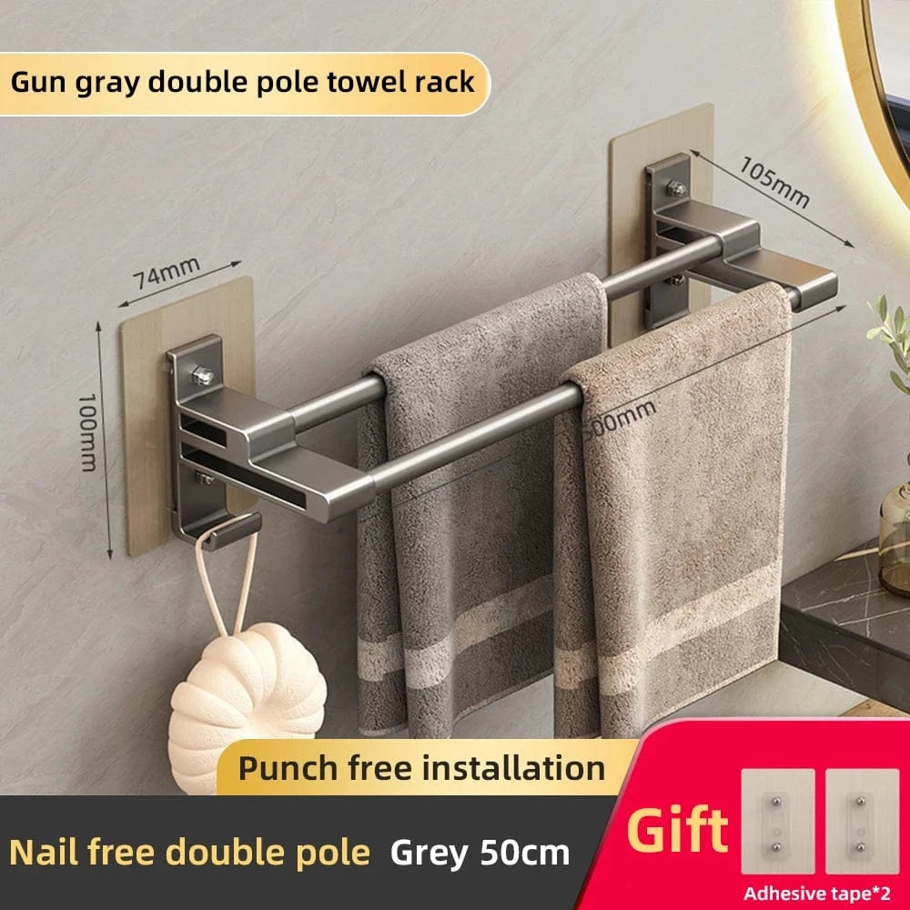 Mitigeo Gris 50 cm Salle de Bain Porte Serviette