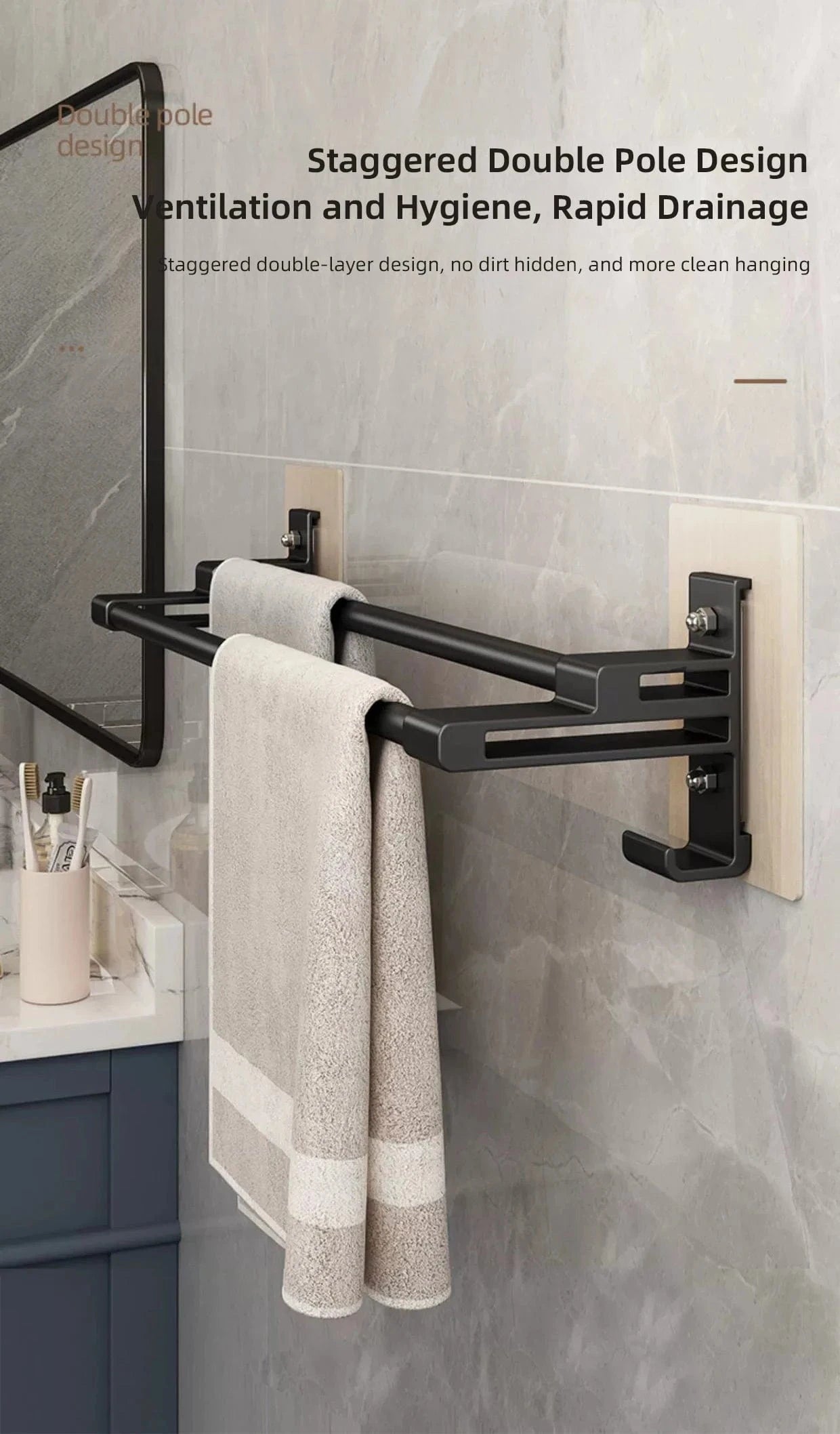Mitigeo Salle de Bain Porte Serviette