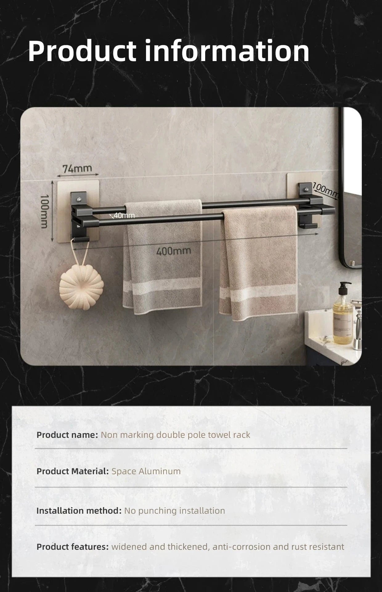 Mitigeo Salle de Bain Porte Serviette