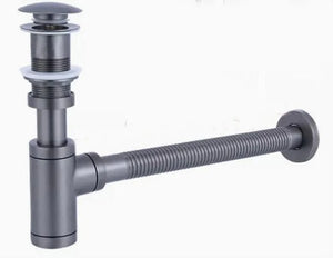 Mitigeo Gris sans trou Siphon avec Bonde Lavabo