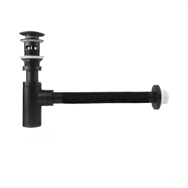Mitigeo Noir avec trou Siphon avec Bonde Lavabo