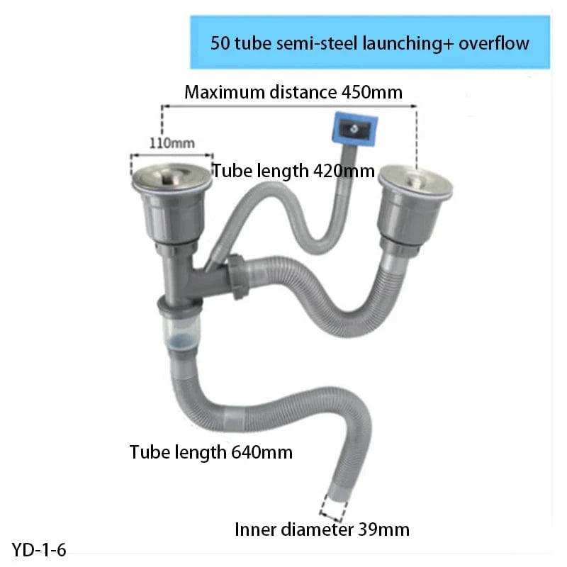Mitigeo YD-1-6 Siphon Cuisine Evier
