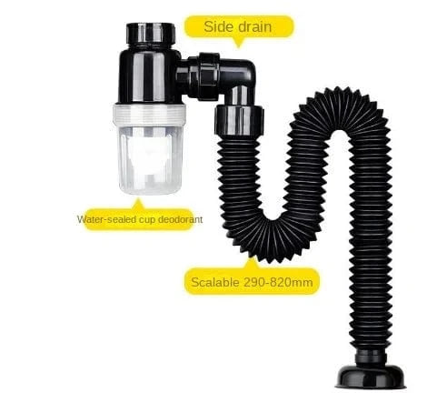 Mitigeo Noir Siphon pour Evier