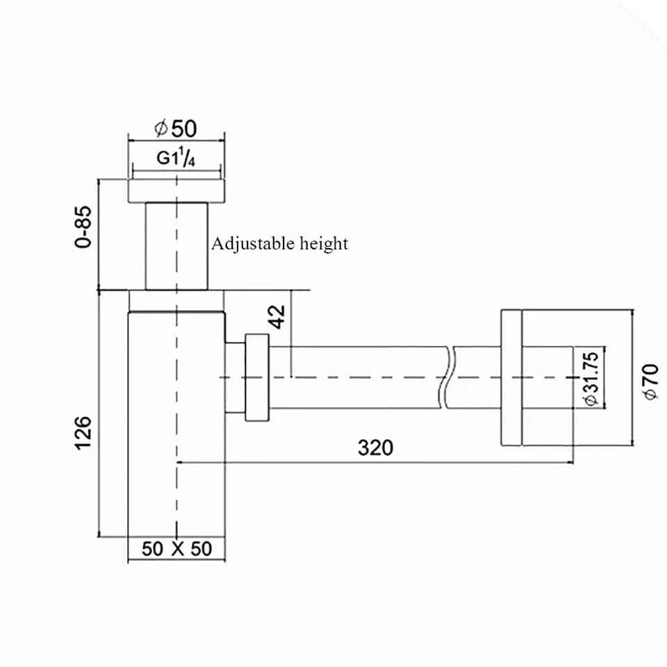 Siphon pour Lavabo Mitigeo
