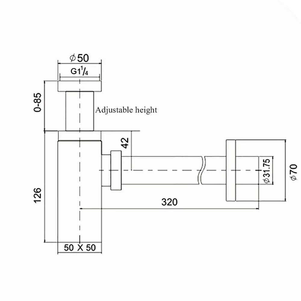 Siphon pour Lavabo Mitigeo